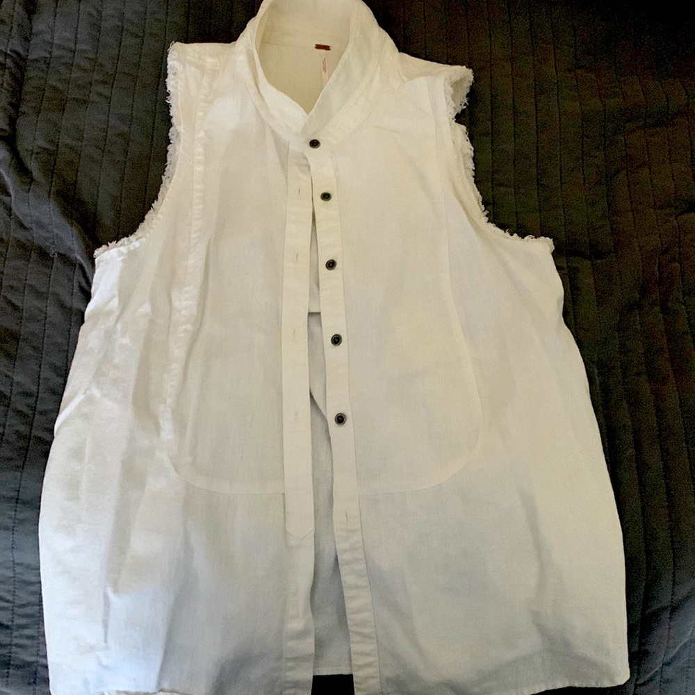 Free people linen tank size large